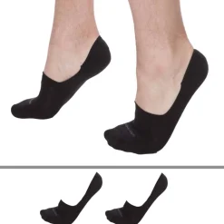 Lot de 2 Paires de Chaussettes Invisibles Luca Noires
