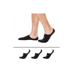 Lot de 3 Paires de Chaussettes Invisibles Casual Cotton Noires