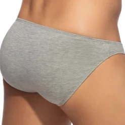 Lot de 3 Slips Bikini Coton Blanc - Bleu Marine - Gris