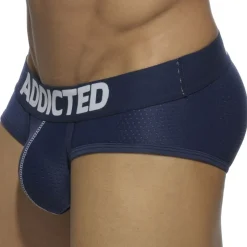 Lot de 3 Slips Mesh Push Up Blanc - Bleu Marine - Noir