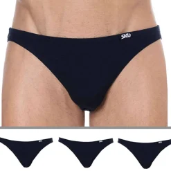 Lot de 3 Slips Mini Coton Bleu Marine