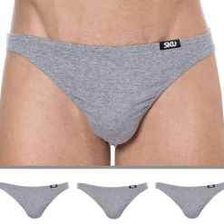 Lot de 3 Slips Mini Coton Gris