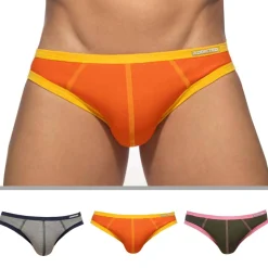 Lot de 3 Slips Twink Coton Orange - Gris - Kaki