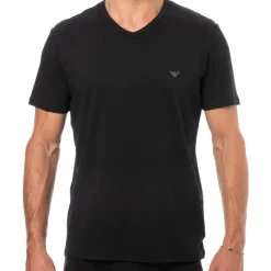 Lot de 2 T-Shirts Col V Core Logoband Noirs