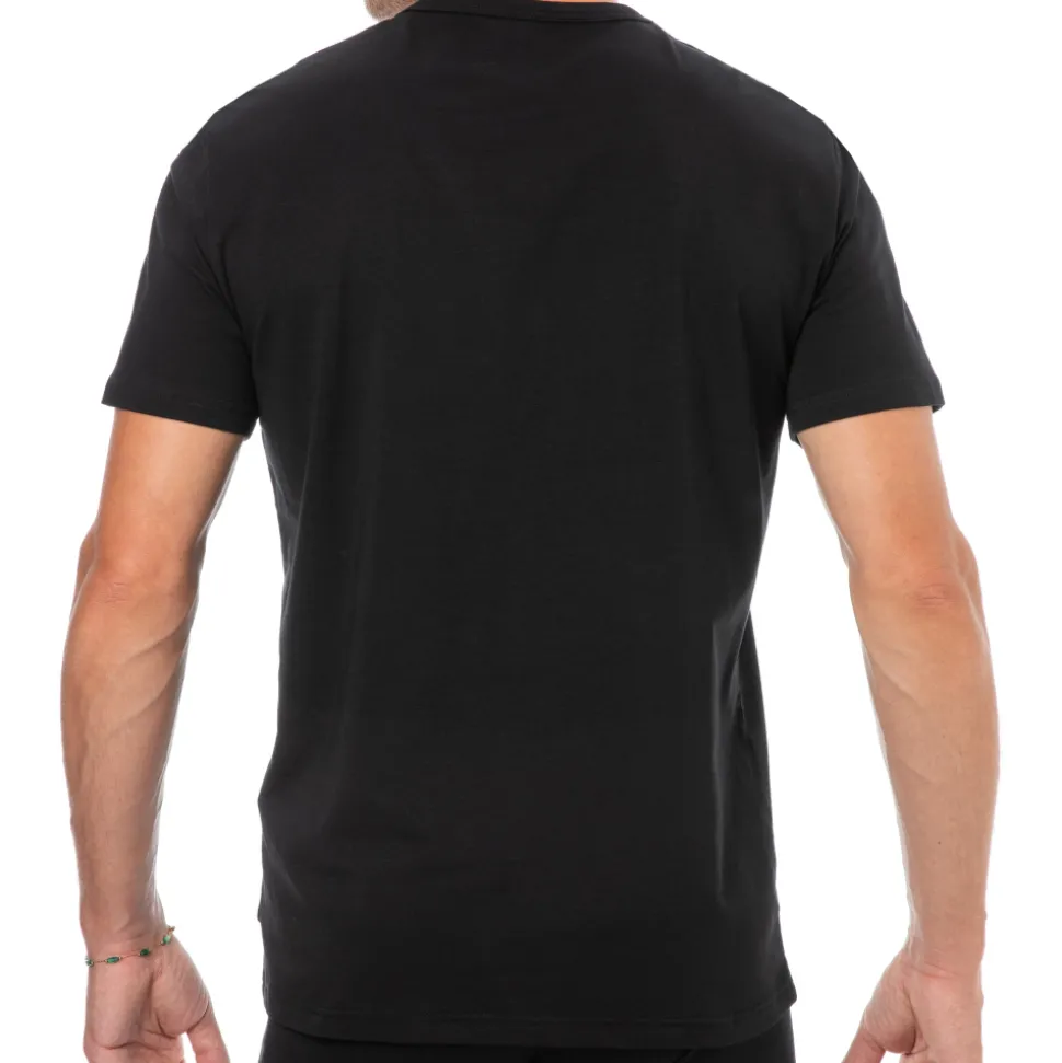 Lot de 2 T-Shirts Col V Core Logoband Noirs