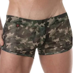 Mini Short See Through Résille Camouflage