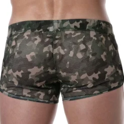Mini Short See Through Résille Camouflage