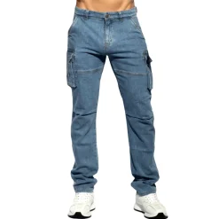 Pantalon Cargo Jeans Bleu Indigo
