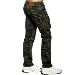 Pantalon Cargo Jeans Camouflage Kaki
