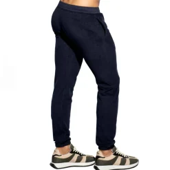 Pantalon Coton Eponge Bleu Marine