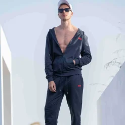 Pantalon Sport Coton Bleu Marine