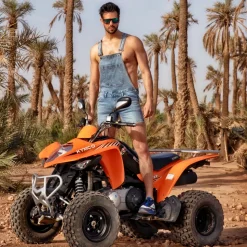 Salopette Courte Jeans Bleu Indigo