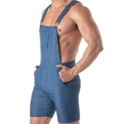 Salopette en Denim Léger Bleu