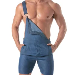 Salopette en Denim Léger Bleu