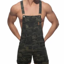 Salopette Jeans Camouflage Kaki