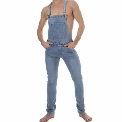 Salopette Longue Jeans Bleu Indigo