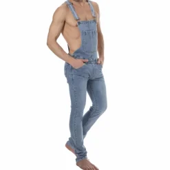 Salopette Longue Jeans Bleu Indigo