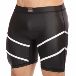 Short Biker Nuru Noir - Blanc