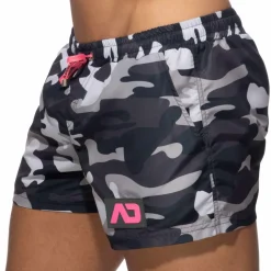 Short de Bain Camouflage Gris