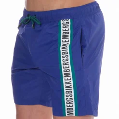 Short de Bain Logo Tape Bleu Roi