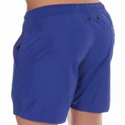 Short de Bain Logo Tape Bleu Roi