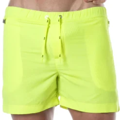Short de Bain Long Jaune Fluo