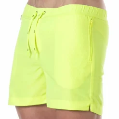 Short de Bain Long Jaune Fluo