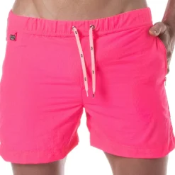 Short de Bain Long Rose Fluo