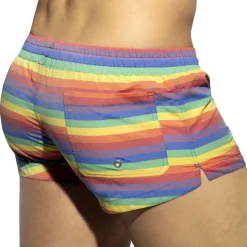 Short de Bain Multi Stripes Arc-en-Ciel