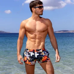 Short de Bain Tropical Summer Noir