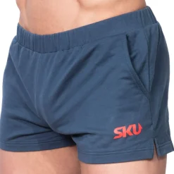 Short de Sport Coton Bleu Marine