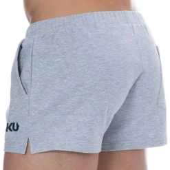 Short de Sport Coton Gris Chiné