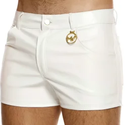 Short Leather Simili Cuir Blanc