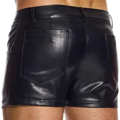 Short Leather Simili Cuir Noir