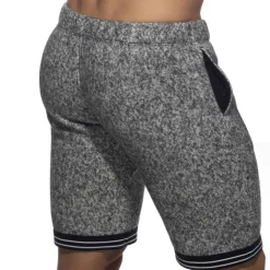 Short Long Polaire Noir Tacheté