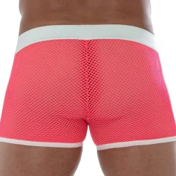 Short Neon Mesh Rose Fluo