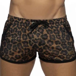 Short Rocky Mesh Leopard
