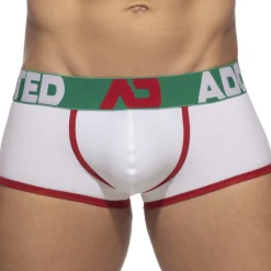 Shorty Basic Colors AD Coton Blanc - Vert