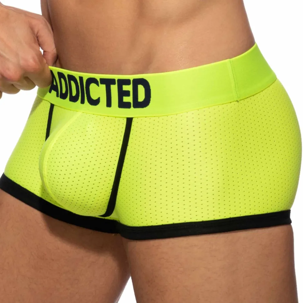 Shorty Basic Colors Mesh Jaune Fluo