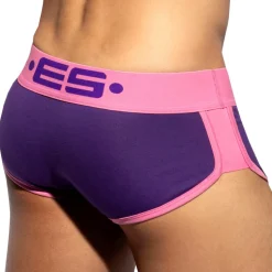 Shorty Double Side Coton Violet - Rose