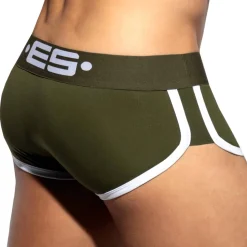 Shorty Double Side Coton Kaki - Blanc