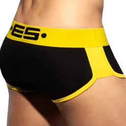 Shorty Double Side Coton Noir - Jaune