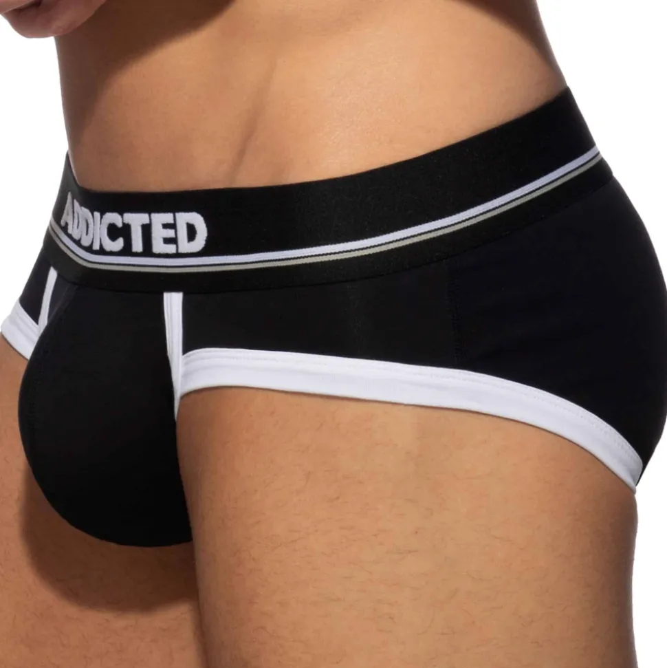 Slip Basic Colors Coton Noir - Blanc