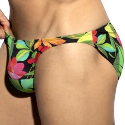 Slip Bikini Bold Flowers Noir