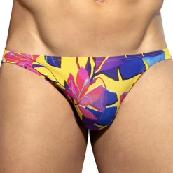Slip Bikini Bold Flowers Jaune