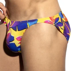 Slip Bikini Bold Flowers Jaune