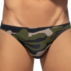 Slip Bikini Camo Coton Kaki