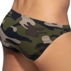 Slip Bikini Camo Coton Kaki
