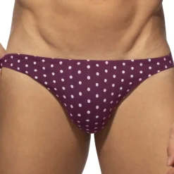 Slip Bikini Cum Dots Aubergine