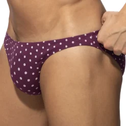 Slip Bikini Cum Dots Aubergine